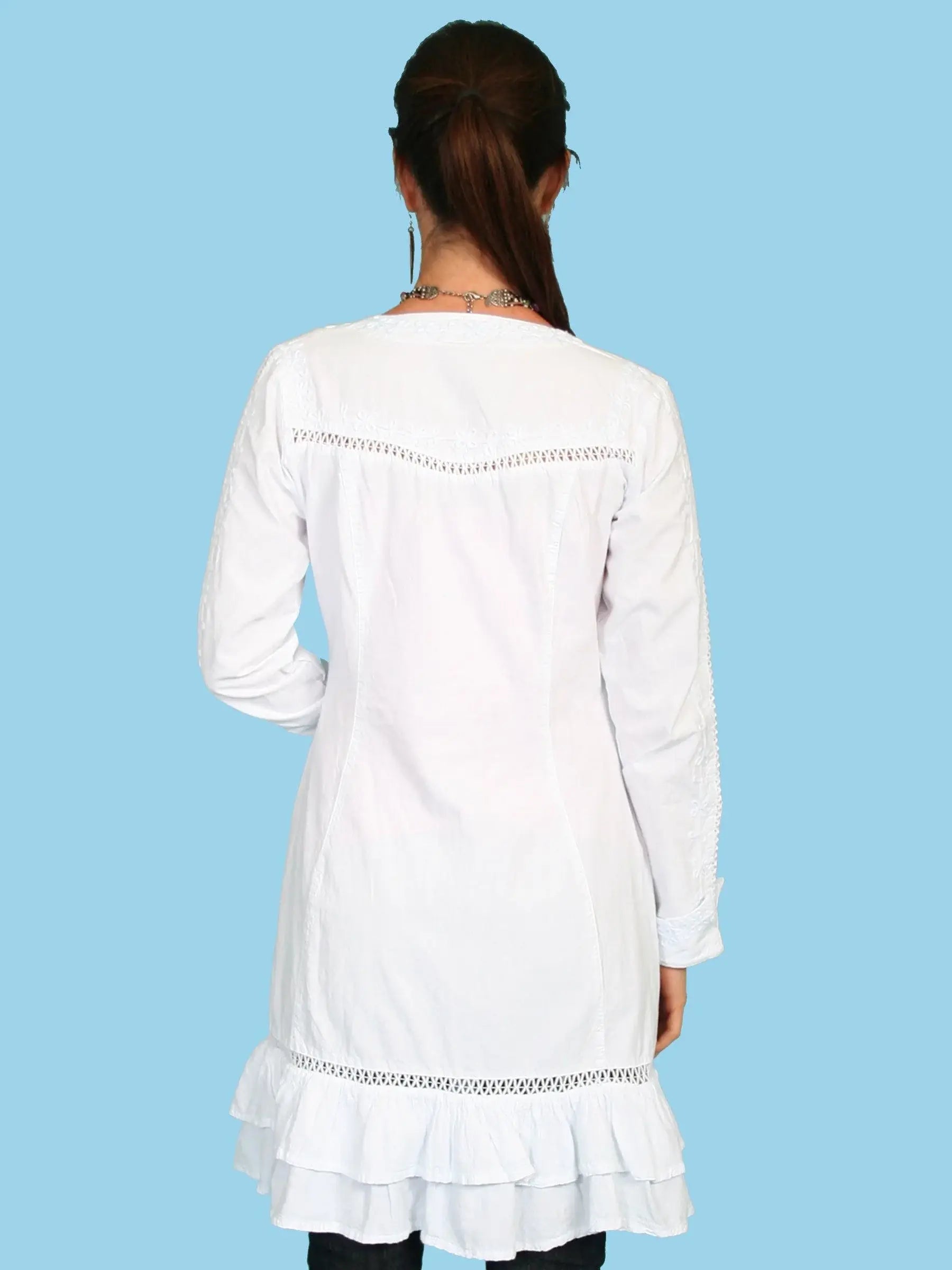 Scully WHITE BUTTON FRONT L/S JACKET - Scully Leather - Flyclothing LLC