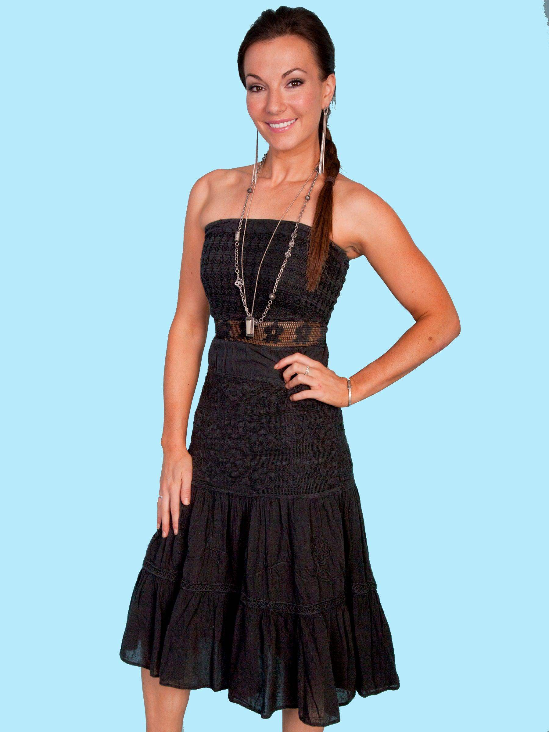 Scully BLACK TUBE TOP DRESS - Scully Leather - Flyclothing LLC