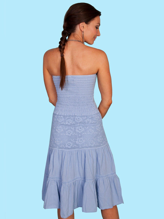 Scully POWDER BLUE TUBE TOP DRESS (XXS-XXXS) - Flyclothing LLC