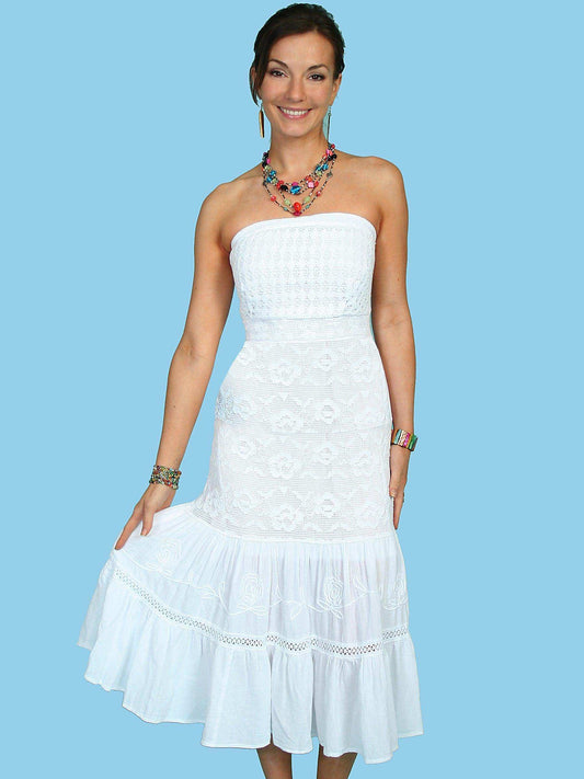 Scully WHITE TUBE TOP DRESS (XXS-XXXS) - Scully Leather - Flyclothing LLC