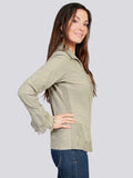 Scully OLIVE L/S CUT OUT CROSS W/EMBROIDERED - Scully Leather