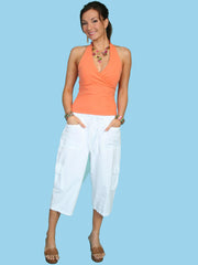Scully WHITE CAPRI PANT W/FRONT POCKETS - Flyclothing LLC