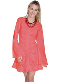 Scully STRAWBERRY L/S BUTTON FRONT/BACK LACE UP DRESS - Scully Leather