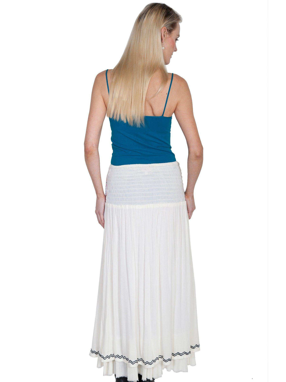 Scully NATURAL LINED EMBROIDERED FRONT PANEL SKIRT - Scully Leather - Flyclothing LLC