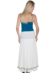 Scully NATURAL LINED EMBROIDERED FRONT PANEL SKIRT - Flyclothing LLC