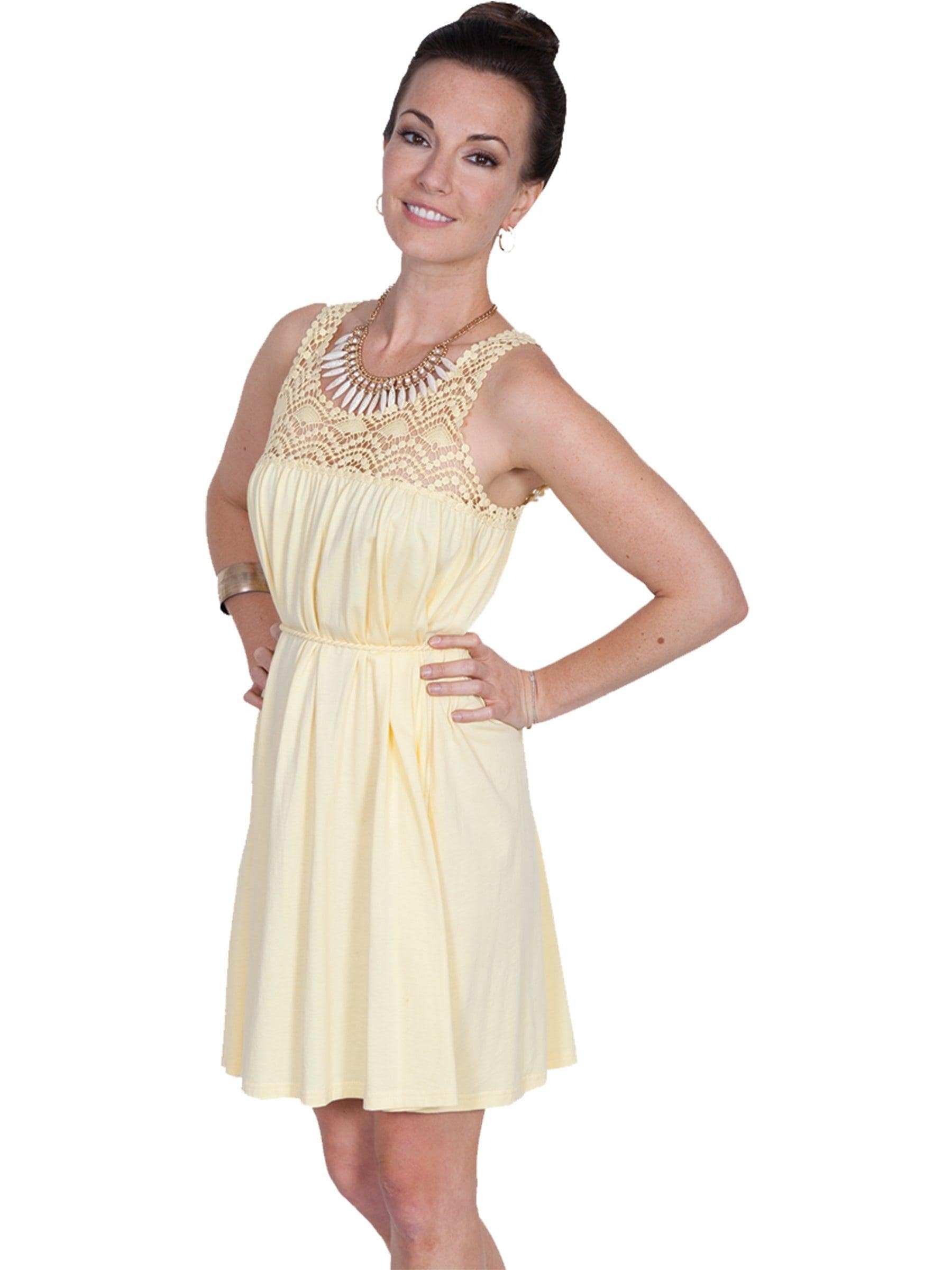 Scully YELLOW DRESS W/CORD TIE - Scully Leather - Flyclothing LLC