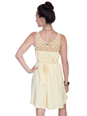 Scully YELLOW  DRESS W/CORD TIE - Flyclothing LLC