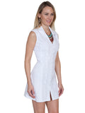 Scully WHITE S/L BUTTON FRONT DRESS - Scully Leather