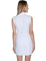 Scully WHITE S/L BUTTON FRONT DRESS - Scully Leather - Flyclothing LLC