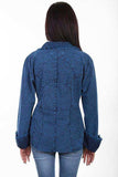 Scully DARK BLUE L/S COLLAR BLOUSE - Scully Leather - Flyclothing LLC
