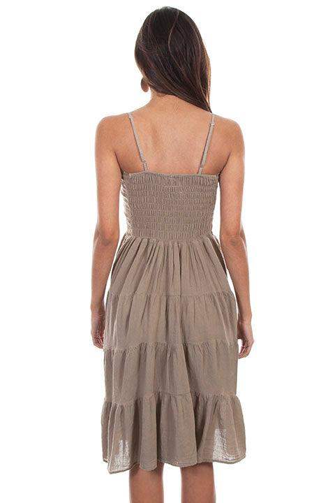 Scully KHAKI SPAGHETTI STRAP DRESS - Scully Leather - Flyclothing LLC