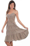 Scully KHAKI SPAGHETTI STRAP DRESS - Scully Leather - Flyclothing LLC