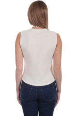 Scully NATURAL SLEEVELESS BUTTON FRONT BLOUSE - Flyclothing LLC