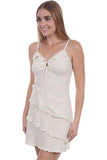 Scully NATURAL LAYERED COTTON DRESS KEYHOLE FRONT - Scully Leather