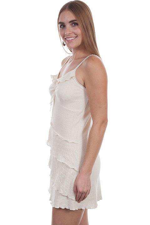 Scully NATURAL LAYERED COTTON DRESS KEYHOLE FRONT - Scully Leather - Flyclothing LLC