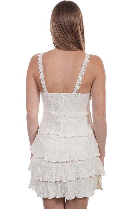Scully NATURAL CROCHET STRAP LAYERED DRESS - Scully Leather