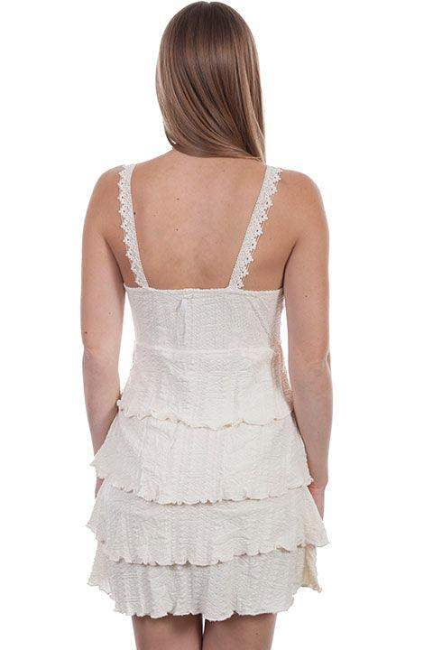 Scully NATURAL CROCHET STRAP LAYERED DRESS - Scully Leather - Flyclothing LLC