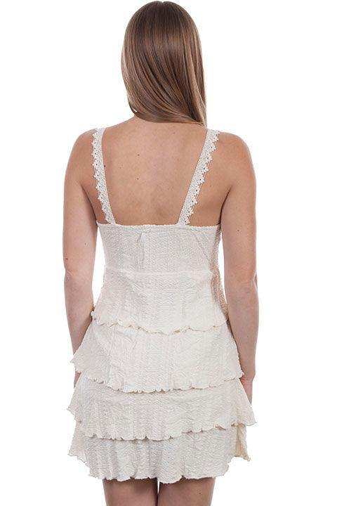 Scully NATURAL CROCHET STRAP LAYERED DRESS - Scully Leather - Flyclothing LLC