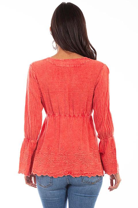 Scully BRICK PLUNGING NECK LINE W/BELL SLEEVES - Flyclothing LLC