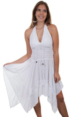 Scully WHITE HALTER STRAP DRESS - Scully Leather - Flyclothing LLC