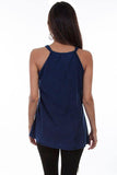 Scully DARK BLUE ROPE STRAP BLOUSE - Scully Leather