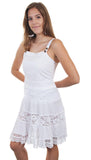 Scully WHITE FRONT POCKET SHORT DRESS - Scully Leather