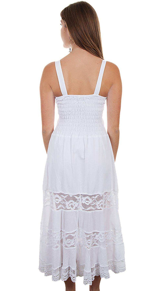 Scully WHITE FRONT POCKET LONG DRESS - Scully Leather - Flyclothing LLC