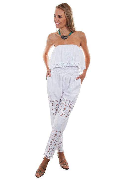 Scully WHITE TUBE TOP ROMPER - Scully Leather - Flyclothing LLC