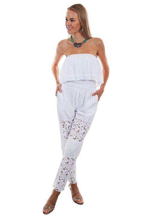 Scully WHITE TUBE TOP ROMPER - Scully Leather - Flyclothing LLC