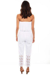 Scully WHITE TUBE TOP ROMPER - Scully Leather - Flyclothing LLC