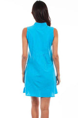 Scully TURQUOISE S/L DRESS W/POCKETS & KNIT SIDES - Scully Leather - Flyclothing LLC