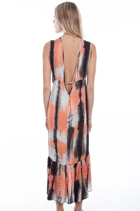 Scully CORAL CROCHET NECK TIE DYE DRESS - Flyclothing LLC