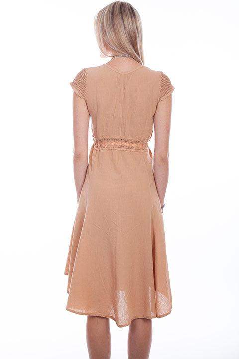 Scully Leather Toast Crochet Cap Sleeve Dress - Scully Leather - Flyclothing LLC