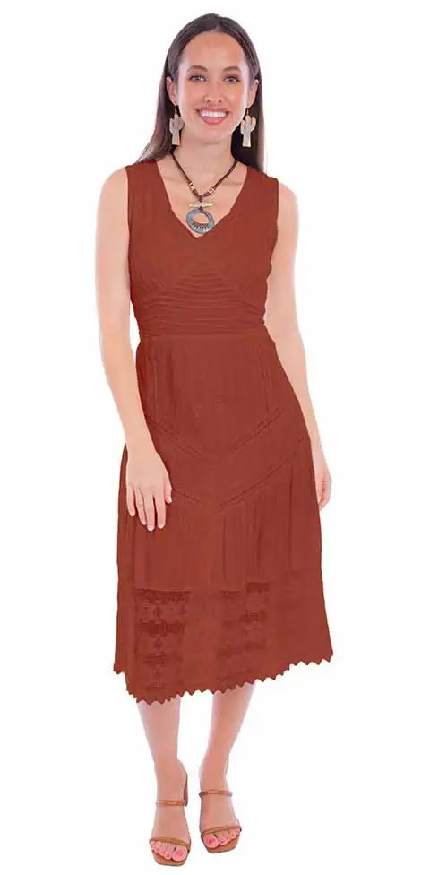 Scully Leather Cantina Ginger Sleeveless Dress W/Tie Back - Scully Leather - Flyclothing LLC