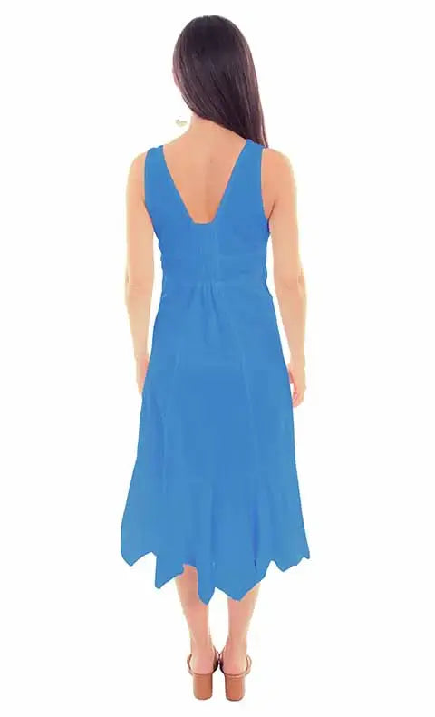 Scully Leather Cantina Light Blue Sleeveless Dress - Scully Leather - Flyclothing LLC
