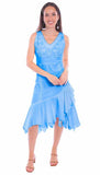 Scully Leather Cantina Light Blue Sleeveless Dress - Scully Leather