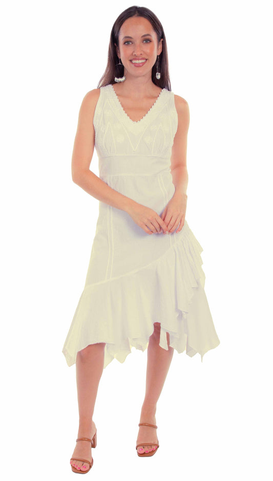 Scully Leather Cantina Vanilla Sleeveless Dress - Flyclothing LLC