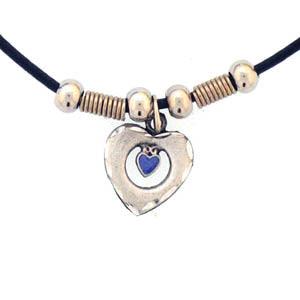 Heart in Heart Adjustable Cord Necklace - Flyclothing LLC