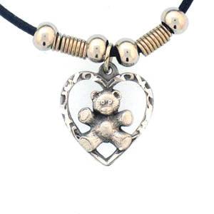 Teddy Bear Adjustable Cord Necklace - Flyclothing LLC