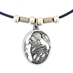 Howling Wolf Adjustable Cord Necklace - Flyclothing LLC