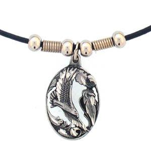 Flying Eagle in Oval Adjustable Cord Necklace - Flyclothing LLC