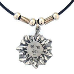 Sun Face Adjustable Cord Necklace - Flyclothing LLC