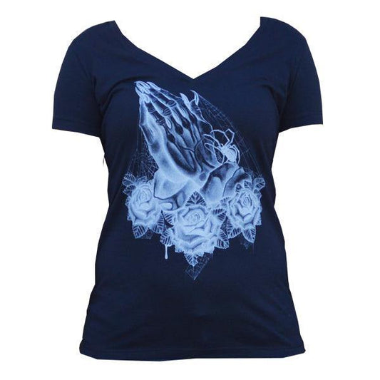 Prey Girl's V-Neck T-Shirt - Lowbrow Art Company