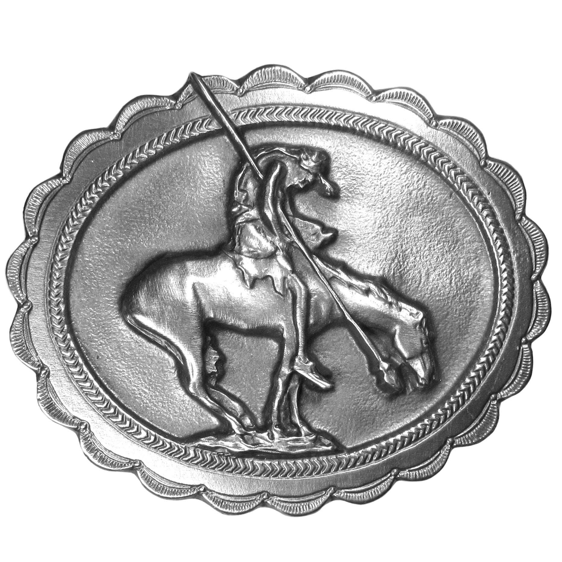 End of the Trail Antiqued Belt Buckle - Siskiyou Buckle