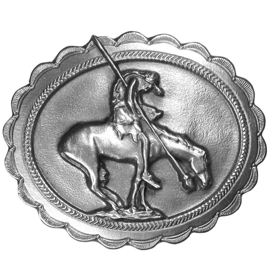 End of the Trail Antiqued Belt Buckle - Siskiyou Buckle