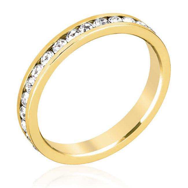 Stylish Stackables Clear Crystal Gold Ring - JGI - Flyclothing LLC