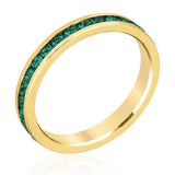 Stylish Stackables Eternity Green Crystal Ring - JGI - Flyclothing LLC