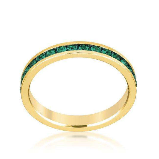 Stylish Stackables Eternity Green Crystal Ring - JGI - Flyclothing LLC