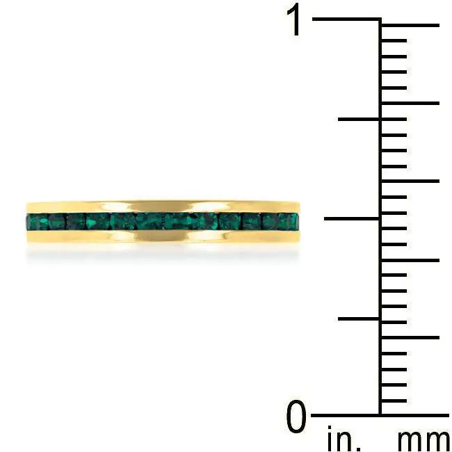 Stylish Stackables Eternity Green Crystal Ring - JGI - Flyclothing LLC