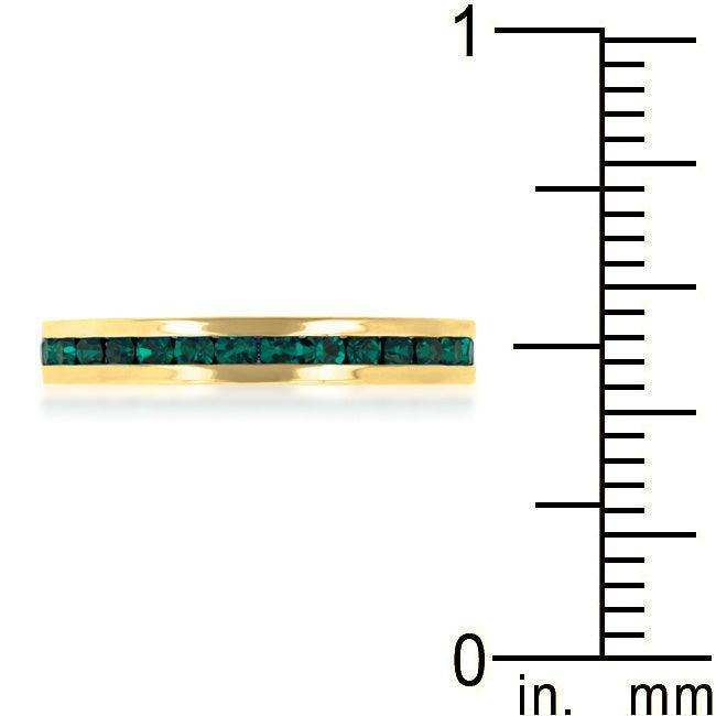 Stylish Stackables Eternity Green Crystal Ring - JGI - Flyclothing LLC